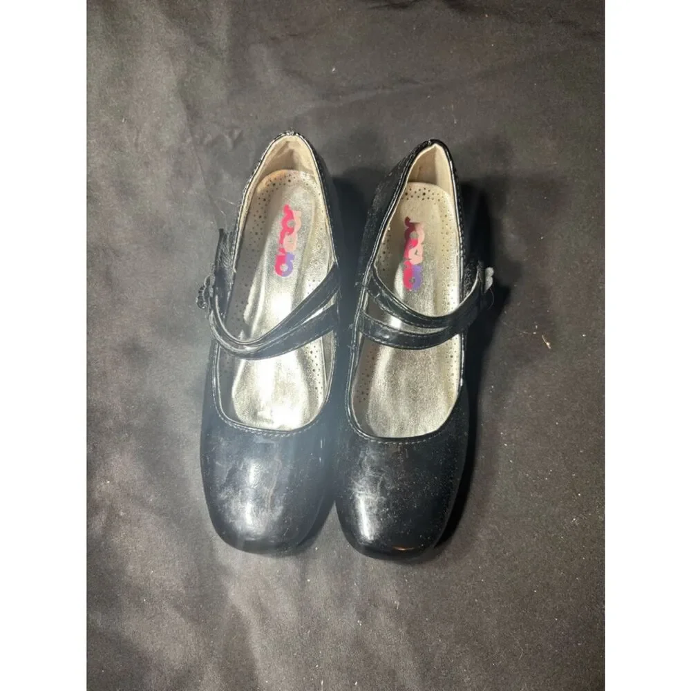 Josmo Girls Black Patent Mary Jane Shoes EPC Size 12